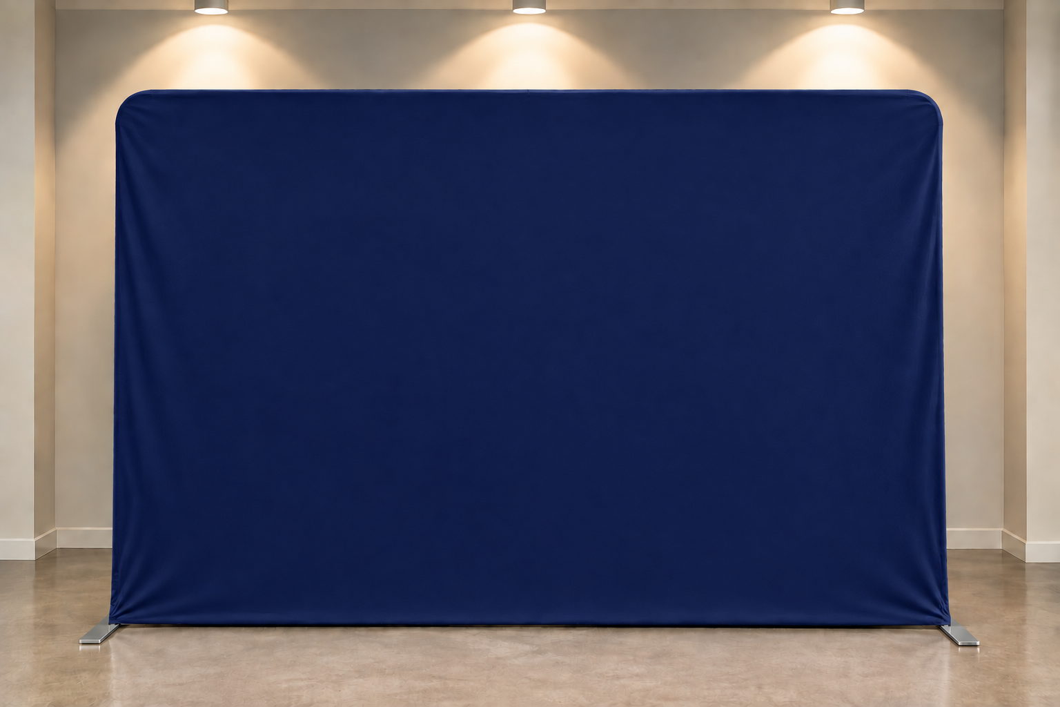 Navy blue photo booth backdrop available from Art Booth Seattle
